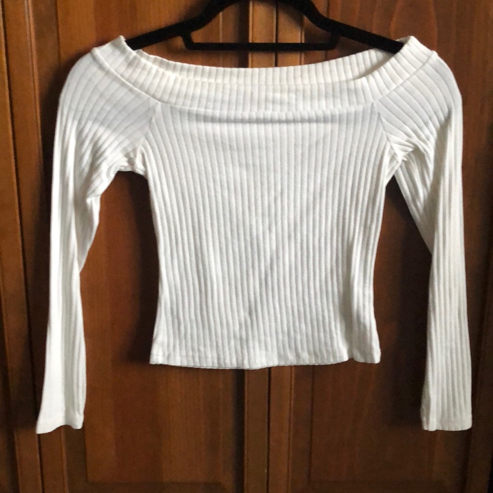 River Island Off the Shoulder Long Sleeved Top
